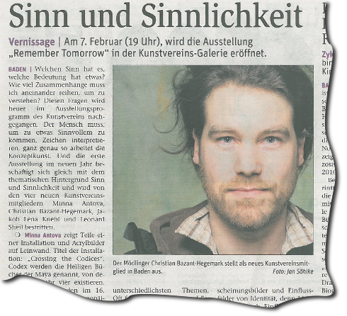 Christian Bazant Hegemark shot by Jan Söhlke – Crop from Niederösterreichische Nachrichten