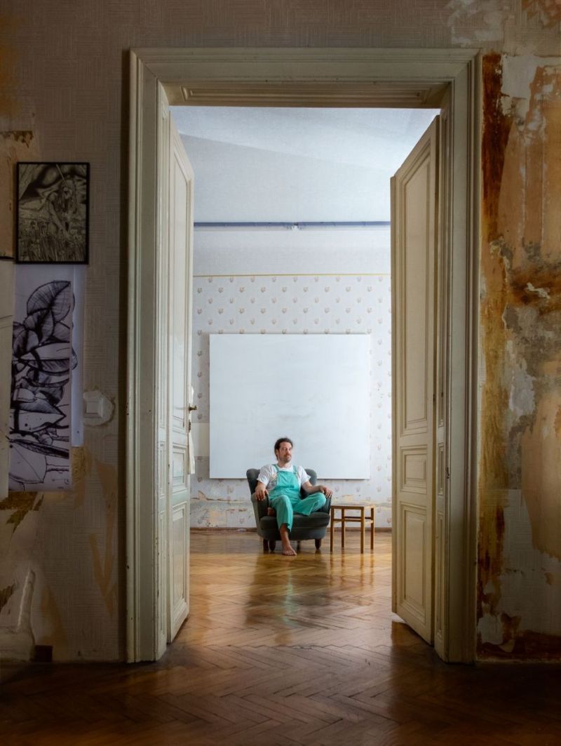 Christian Bazant Hegemark in his studio
