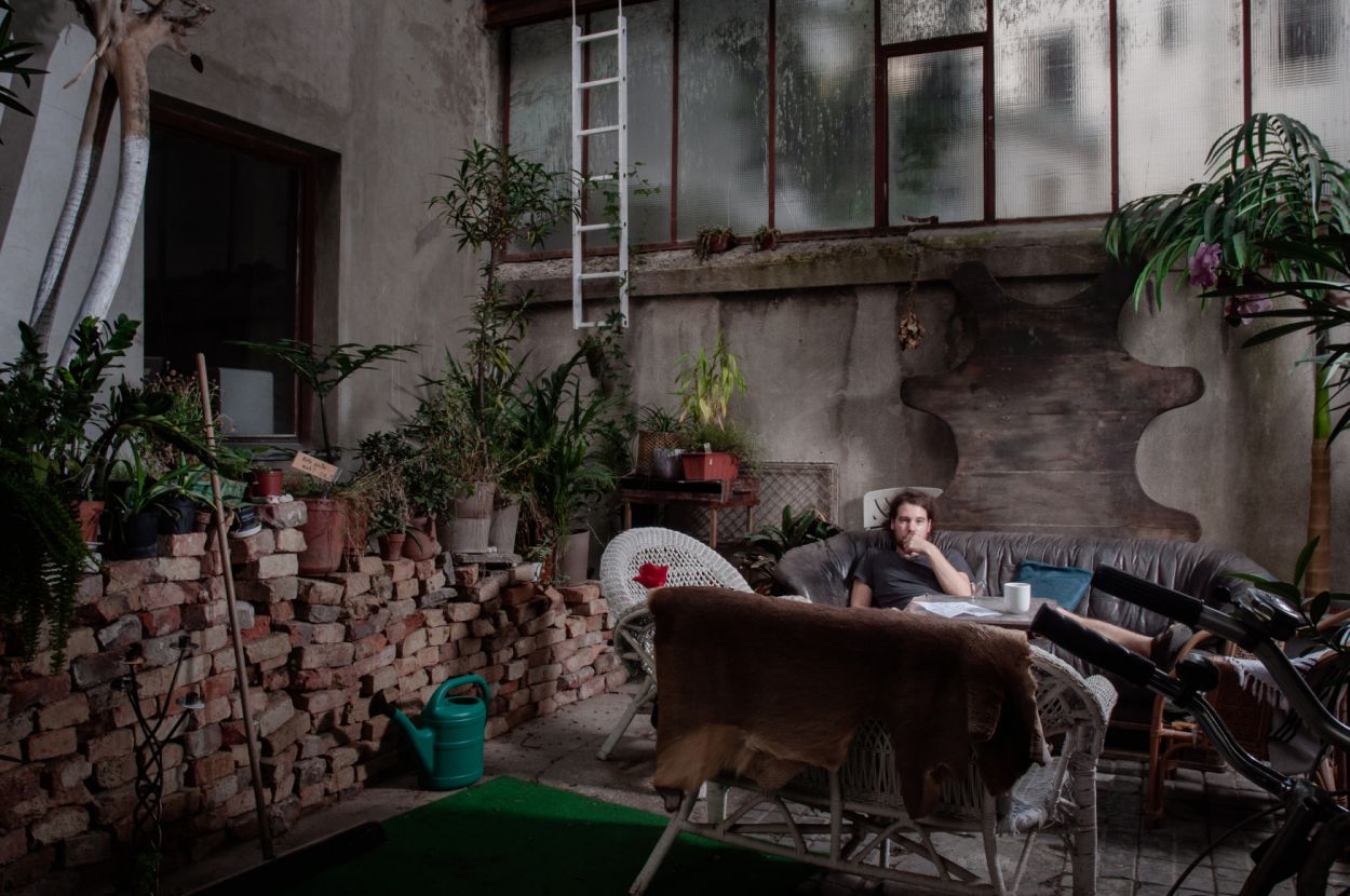 Austrian painter Christian Bazant Hegemark in his Studio, photographed for a project by Jan Söhlke.