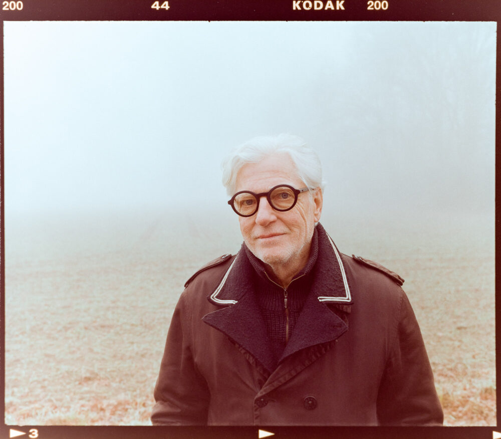 German Photographer Joachim Brohm in the Fog in front of a Field in Telgte. Shot with a Mamiya RB67 on Kodak Professional 200 Film Stock.